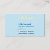 Abstract rond logo blauw geel visitekaartje (Voorkant)