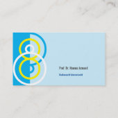 Abstract rond logo blauw geel visitekaartje (Achterkant)