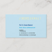 Abstract rond logo blauw geel visitekaartje (Voorkant)