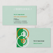 Abstract rond logo, groen oranje visitekaartje (Voorkant / Achterkant)