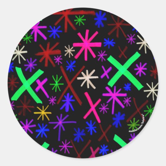 Abstract Ronde Sticker (Voorkant)