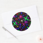 Abstract Ronde Sticker (Envelop)