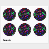 Abstract Ronde Sticker (Vel)