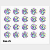 Abstract Ronde Sticker (Vel)