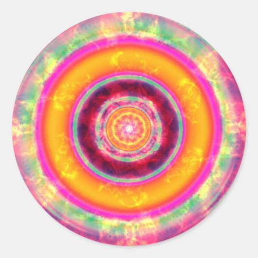 Abstract Ronde Sticker (Voorkant)