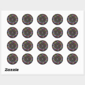 Abstract Ronde Sticker (Vel)