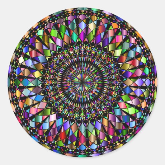 Abstract Ronde Sticker (Voorkant)