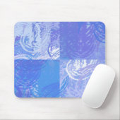 Abstract rondgestrooide turquoise en paars muismat (Met muis)