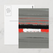 Abstract Rood 4 Briefkaart (Voorkant / Achterkant)