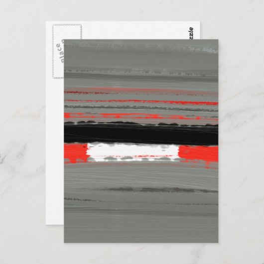 Abstract Rood 4 Briefkaart (Voorkant / Achterkant)
