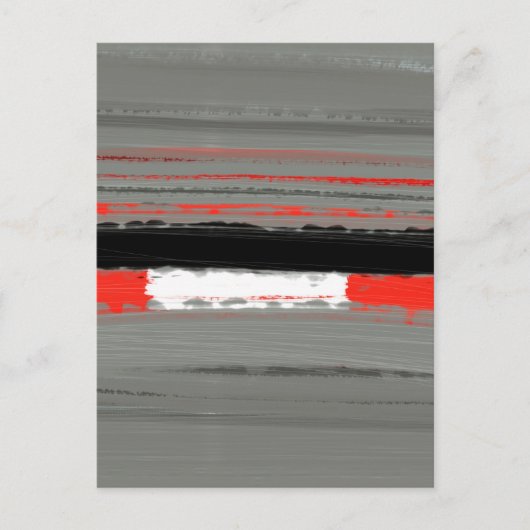 Abstract Rood 4 Briefkaart (Voorkant)