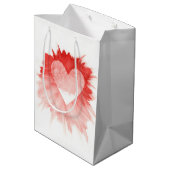 Abstract Rood Aquarel Spat Hart Groot Cadeaudoosje Medium Cadeauzakje (Achterkant Gekanteld)