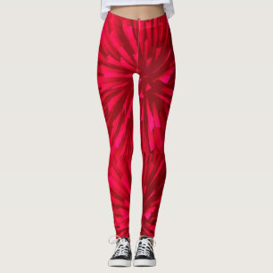 ABSTRACT ROOD ASTRAL AFBEELDING LEGGINGS
