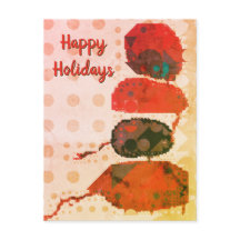 Abstract Rood Beige Digitale Kunst Prettig Kerstfe