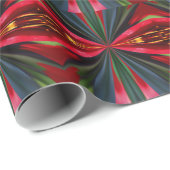 Abstract rood blauw en roze patroon cadeaupapier (Rol Hoek)