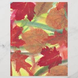 Abstract rood bruin herfstblad plakboekpapier