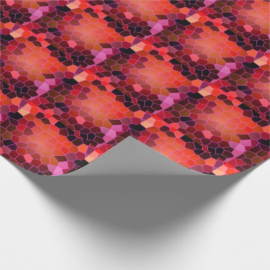 Abstract rood cadeaupapier (Hoek)