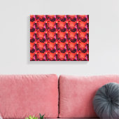 Abstract rood canvas afdruk (Insitu (Woonkamer))