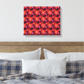 Abstract rood canvas afdruk (Insitu (Slaapkamer))