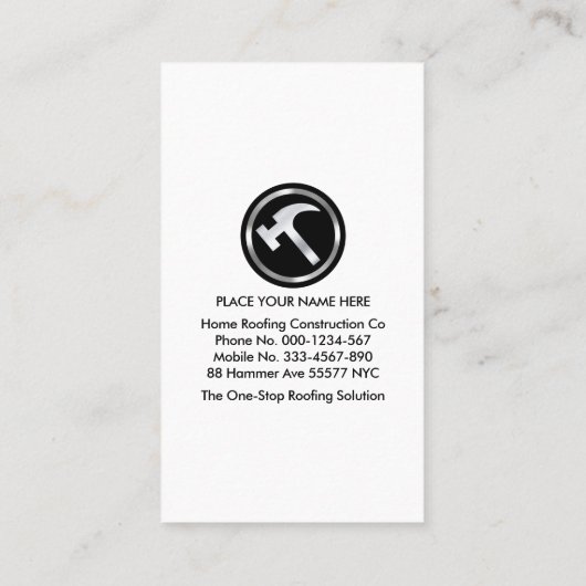 Abstract rood dakgebouw visitekaartje (Achterkant)