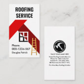 Abstract rood dakgebouw visitekaartje (Voorkant / Achterkant)