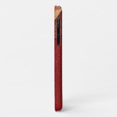 Abstract rood en gouden geometrisch ontwerp Case-Mate iPhone case (Achterkant/links)