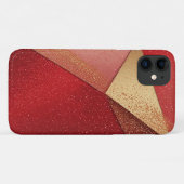 Abstract rood en gouden geometrisch ontwerp Case-Mate iPhone case (Achterkant (horizontaal))