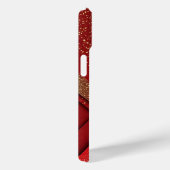 Abstract rood en gouden geometrisch ontwerp Case-Mate iPhone case (Achterkant / Rechts)