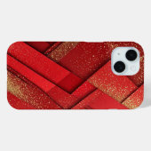 Abstract rood en gouden geometrisch ontwerp Case-Mate iPhone case (Achterkant (horizontaal))