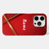 Abstract rood en gouden geometrisch ontwerp Case-Mate iPhone case (Achterkant (horizontaal))