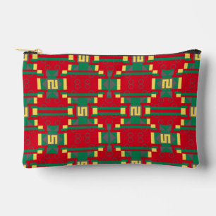 Abstract rood en groen patroon met cirkels etui