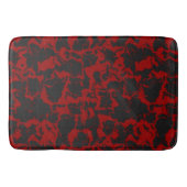 Abstract rood en houtskool badmat (Voorkant)