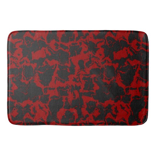 Abstract rood en houtskool badmat (Voorkant)
