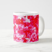 Abstract rood en roze grote koffiekop (Voorkant rechts)