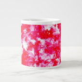 Abstract rood en roze grote koffiekop (Voorkant)