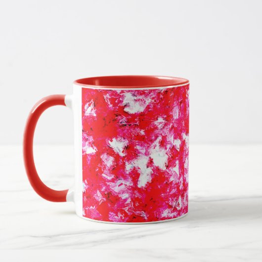 Abstract rood en roze mok (Links)
