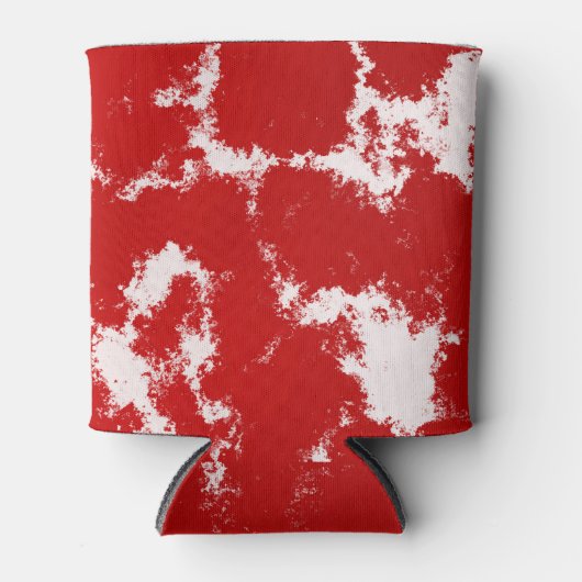 Abstract rood en wit blikjeskoeler (Voorkant)