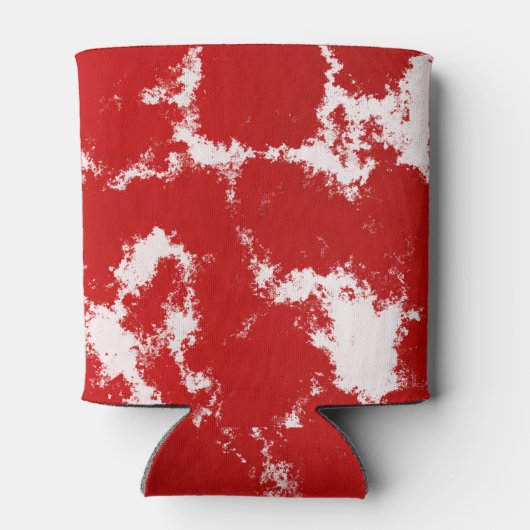 Abstract rood en wit blikjeskoeler (Achterkant)