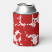 Abstract rood en wit blikjeskoeler (Blikje Achterkant)