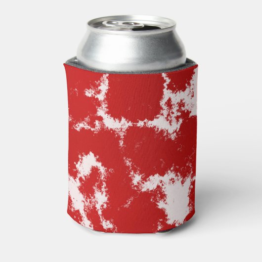 Abstract rood en wit blikjeskoeler (Blikje Achterkant)