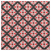 Abstract rood en wit bloemenpatroon stof (Swatch)