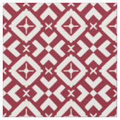 Abstract rood en wit geometrisch patroon stof (Close Up)
