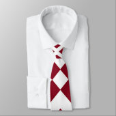 Abstract rood en wit geometrisch patroon stropdas (Gebonden)