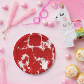 Abstract rood en wit papieren bordje (Feest)