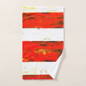 Abstract Rood en Wit Stiped Bad Handdoek (Handdoek)