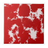Abstract rood en wit tegeltje (Voorkant)