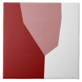 Abstract rood en wit tegeltje (Voorkant)