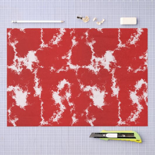 Abstract rood en wit tissuepapier (Craft)