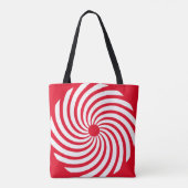Abstract rood en wit tote bag (Achterkant)