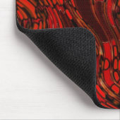 Abstract rood en zwart muismat (Hoek)